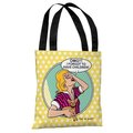 One Bella Casa One Bella Casa 72164TT18P 18 in. Forgot to Have Children Polyester Tote Bag by Dog is Good - Yellow; Blue 72164TT18P